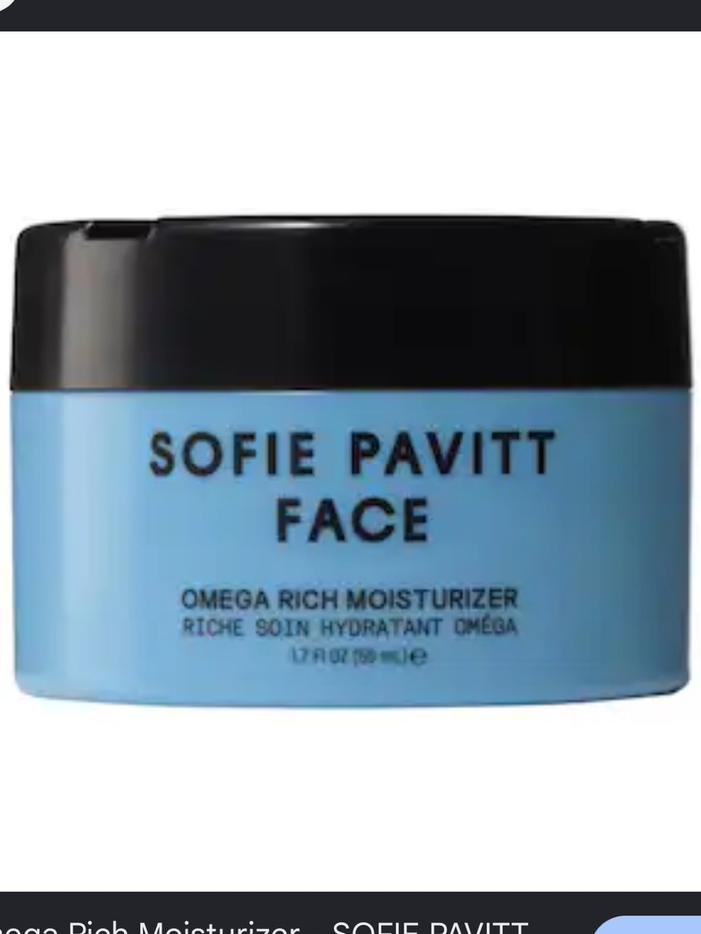 Sofie Pavitt Face Omega Rich Moisturizer - Blue NEW IN BOX